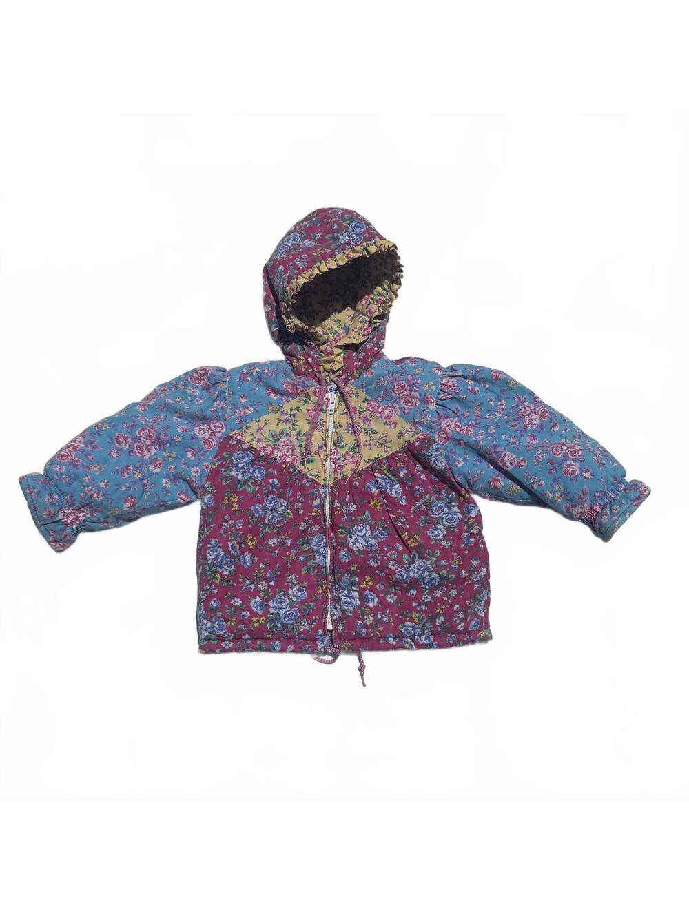 Vintage Toddler Patchwork Zip Jacket Sz 4T